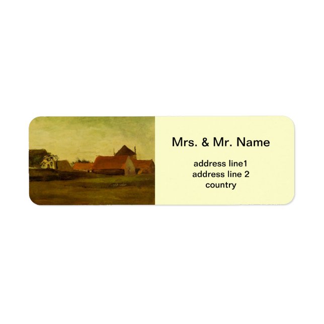 Farmhouses in Loosduinen near The Hague... Label (Front)