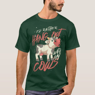 Farming Animal Lover Farm Animal Funny Farmer Cow T-Shirt