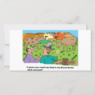 FARMING CARTOON HUMOR ABOUT BROWN SWISS CATTLE
