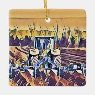 FARMING  CERAMIC ORNAMENT