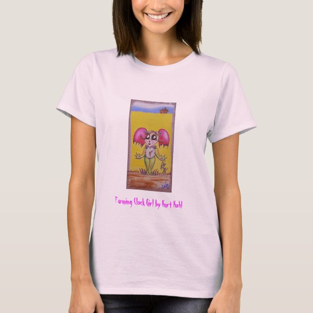 Farming Clock Girl Long Sleeve T-Shirt (Front)