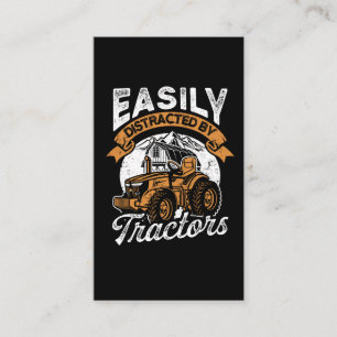 Farming Distracted By Tractors Agriculture Farmer Business Card