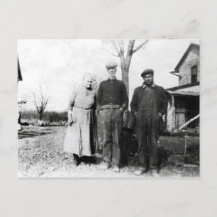 Farming Family Ohio 1929 Postcard