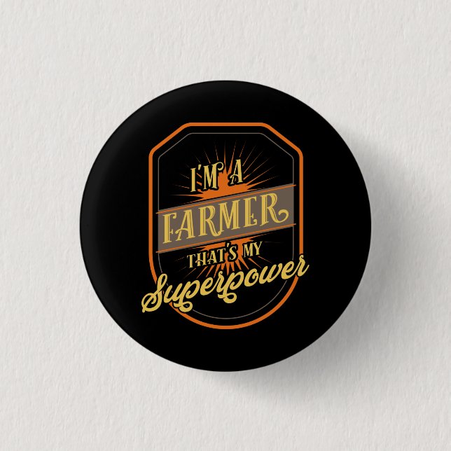 Farming Farmer Button (Front)