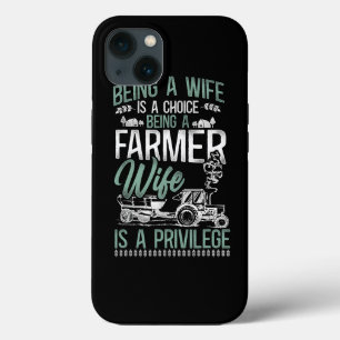 Farming Farmer Wife Tractor Vintage Being A Wife I iPhone 13 Case