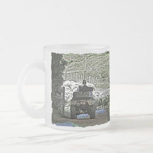 FARMING FROSTED GLASS COFFEE MUG