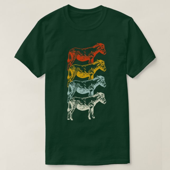 Farming Gifts Retro Donkey T-Shirt (Design Front)