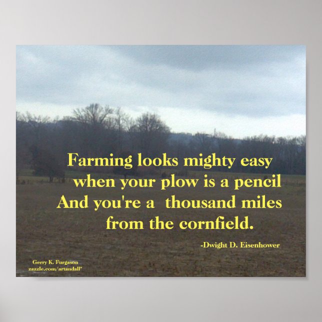 FARMING IS MIGHTY EASY EISENHOWER POSTER (Front)