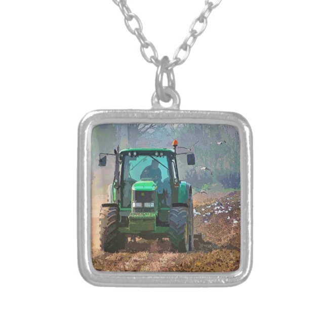 FARMING SILVER PLATED NECKLACE (Front)