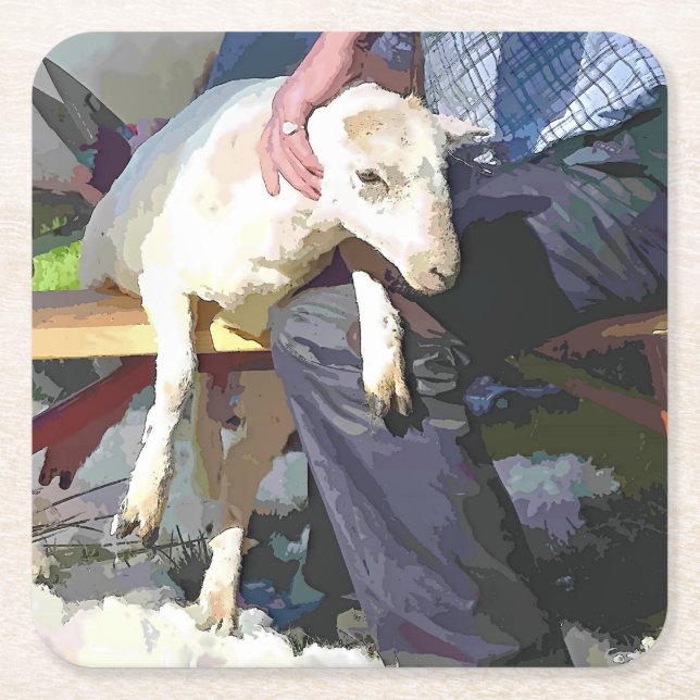 FARMING SQUARE PAPER COASTER (Front)