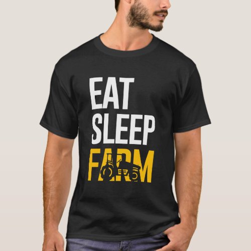 Farming T_Shirt Eat Sleep Farm Long Sleeve