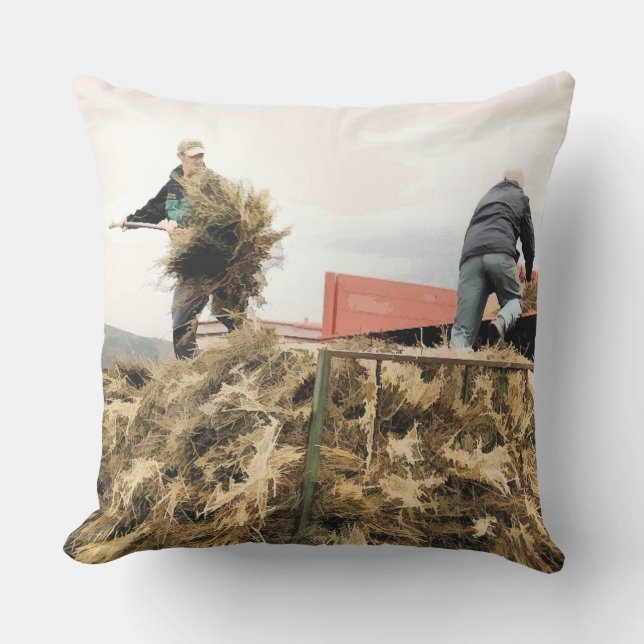 FARMING THROW PILLOW (Front)