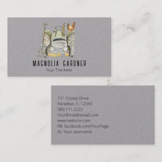 Farming Tractor Chickens Organic Gardening  Business Card