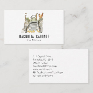 Farming Tractor Chickens Organic Gardening Business Card