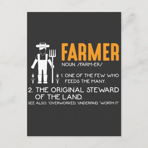 Farming Tractor Farmer Agriculture Appreciation Postcard