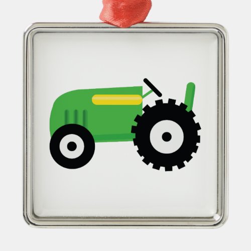 Farming Tractor Metal Ornament