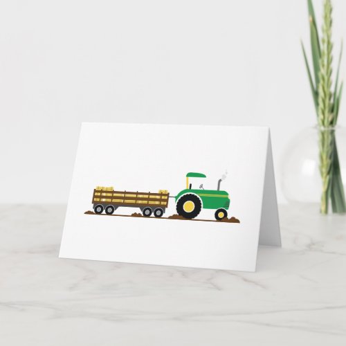 Farming Tractor Trailer Card