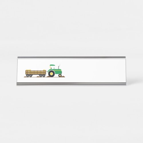 Farming Tractor Trailer Desk Name Plate