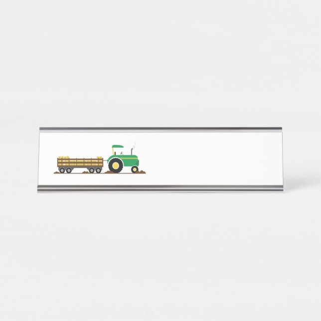 Farming Tractor Trailer Desk Name Plate (Front)