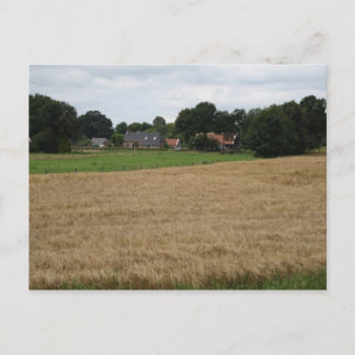 Farming village postcard