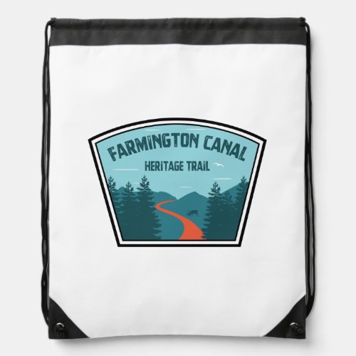 Farmington Canal Heritage Trail Drawstring Bag