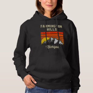 Farmington Hills Michigan Hometown City State Usa Hoodie