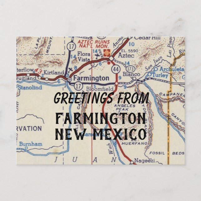 Farmington New Mexico Postcard (Front)