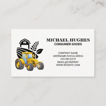 Farmland | Tractor Business Card by lovely_businesscards at Zazzle