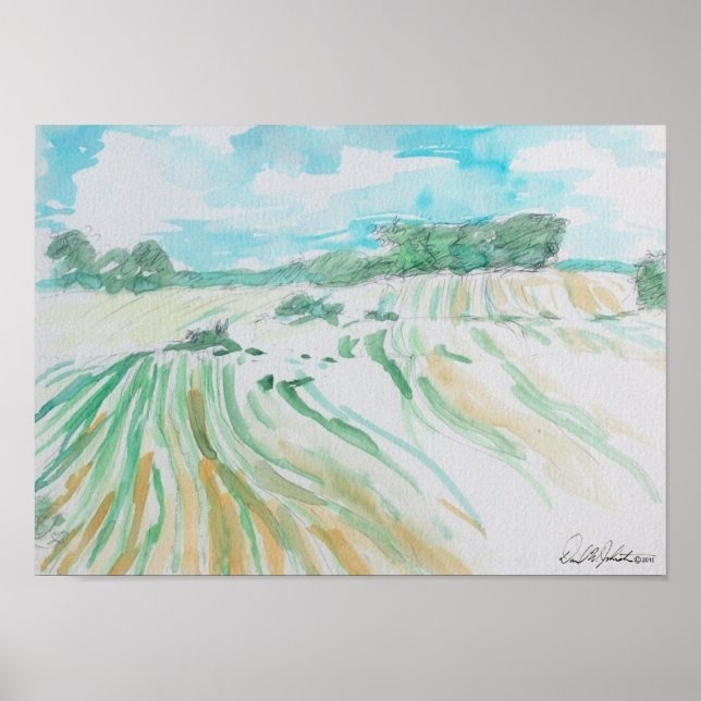Farmland Watercolor Poster (Front)