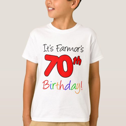Farmors 70th Birthday Swedish Grandmother T_Shirt