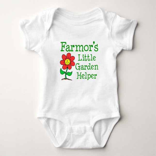 Farmor's Little Garden Helper Baby Bodysuit (Front)