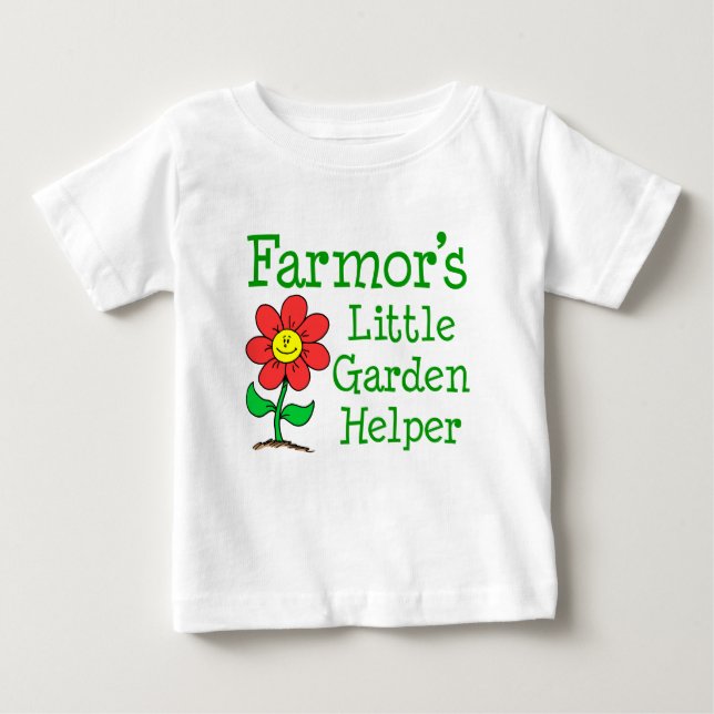 Farmor's Little Garden Helper Baby T-Shirt (Front)