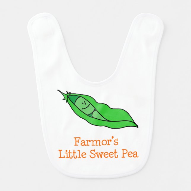 Farmor's Little Sweet Pea Baby Bib (Front)