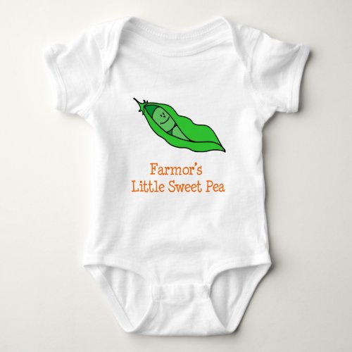 Farmors Little Sweet Pea Baby Bodysuit