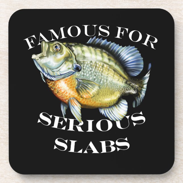 Farmous For Serious Slabs Dark Beverage Coaster (Front)
