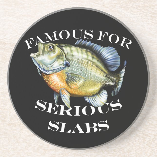 Farmous For Serious Slabs Dark Coaster (Front)