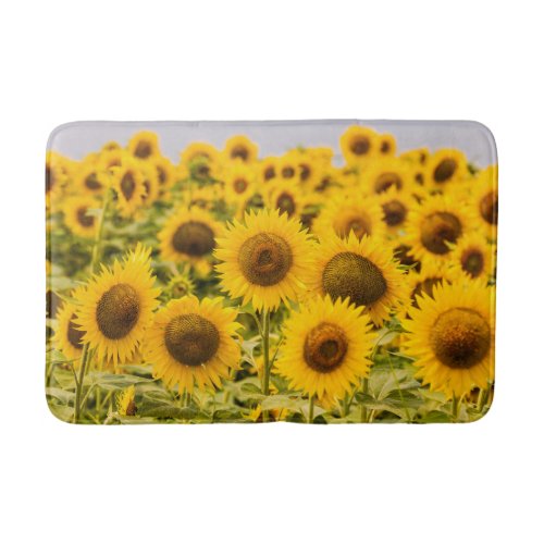 Farms  A Sunflower Field Bath Mat