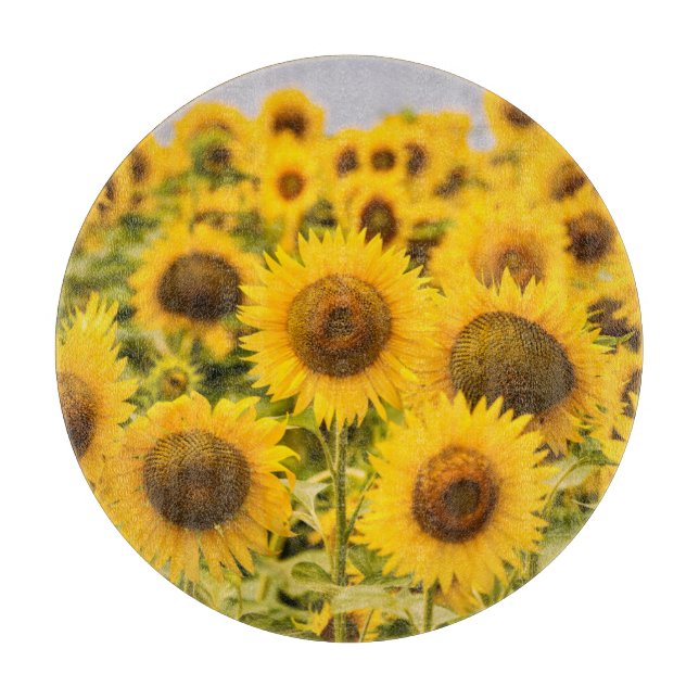 Farms | A Sunflower Field Cutting Board (Front)
