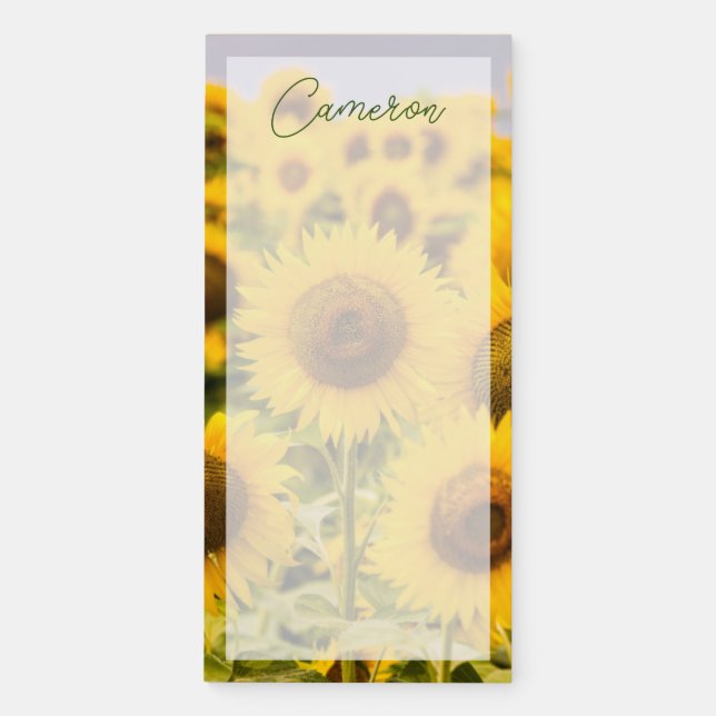 Farms | A Sunflower Field Magnetic Notepad (Front)