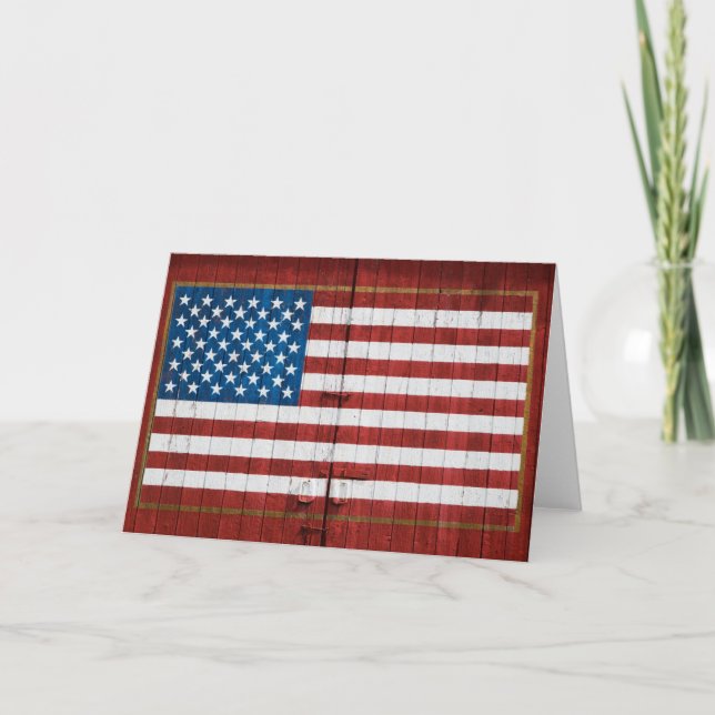 Farms | American Flag Barn Mural Card (Front)