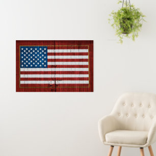 Farms American Flag Barn Mural Foam Board