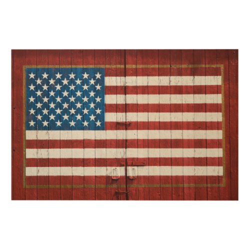 Farms  American Flag Barn Mural Wood Wall Art