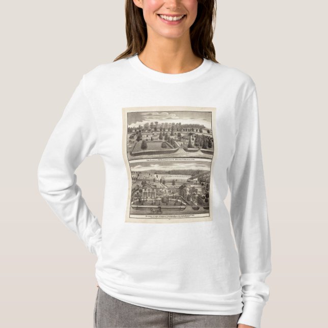 Farms and residences of WR Blodgett & GC Daubner T-Shirt (Front)