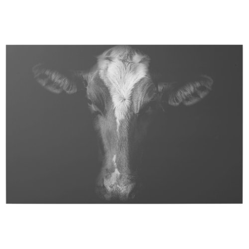 Farms  BW Cow Head Shot Gallery Wrap