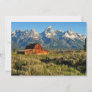 Farms | Barn Shadowed by Snow Capped Mountains Thank You Card