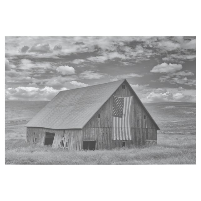Farms | BW American Flag Barn Scene Gallery Wrap (Front)