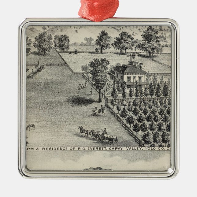 Farms, Capay Valley, Madison Metal Ornament (Front)