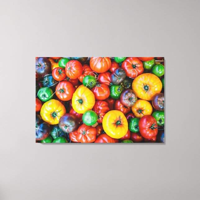 Farms | Colorful Tomato Harvest Canvas Print (Front)