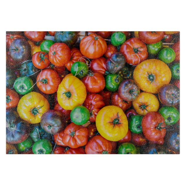 Farms | Colorful Tomato Harvest Cutting Board (Front)
