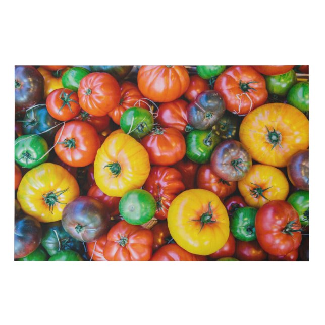 Farms | Colorful Tomato Harvest Faux Canvas Print (Front)